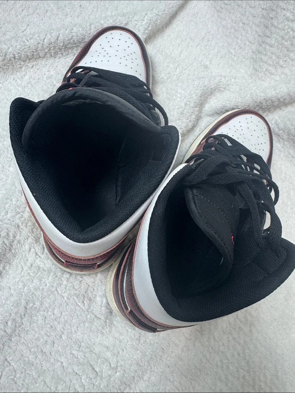 Jordan Men's Black, White & Red High-Top Sneakers